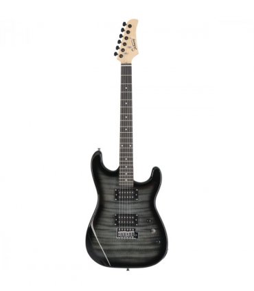 GST Stylish H-H Pickup Tiger Stripe Electric Guitar Kit with 20W AMP Bag Guitar Strap Black