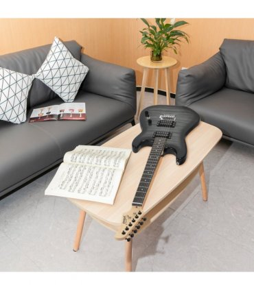 GST Stylish H-H Pickup Tiger Stripe Electric Guitar Kit with 20W AMP Bag Guitar Strap Black