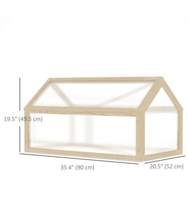 Wooden Cold Frame Greenhouse Garden Portable Raised Planter
