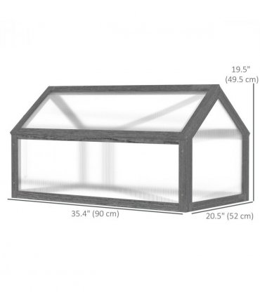 Wooden Cold Frame Greenhouse Garden Portable Raised Planter