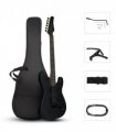 GST 39in Electric Guitar H-H Pickups Black suit for Heavier  Rock