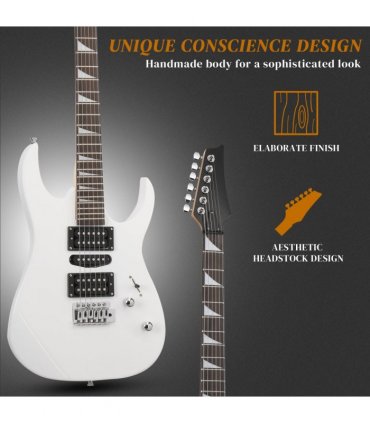 170 Model With 20W Electric Guitar Pickup Hsh Pickup Guitar  Stereo Bag Harness Picks Rocker Connector  Wrench Tool White