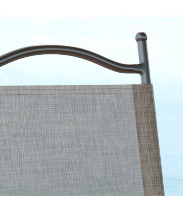 Outsunny Folding Chairs Set, Breathable Mesh Fabric Seat, Mixed Brown