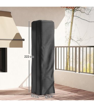 Outsunny Heavy Duty Gas Pyramid Outdoor Patio Heater Cover, Black