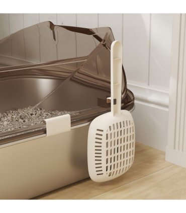 PawHut Stainless Steel Litter Box, Cat Litter Tray w/ Lid, Pedal, Scoop