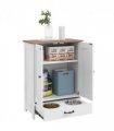 PawHut Dog Feeding Station with Storage, Pet Feeding Station with Dog Bowls