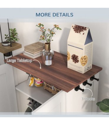 PawHut Dog Feeding Station with Storage, Pet Feeding Station with Dog Bowls