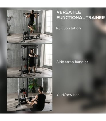 SPORTNOW Home Gym Machine, 15-Position Adjustable Training Workout Station