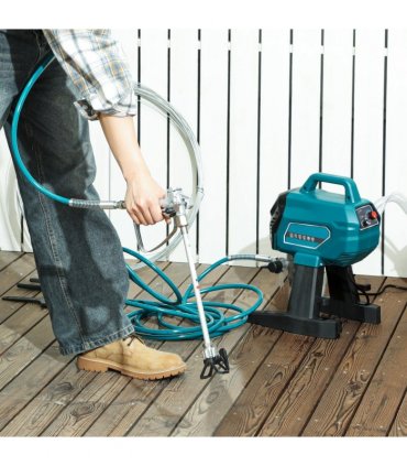 HOMCOM Airless Paint Sprayer, Wall Spray Gun for DIY Painting, 200 Bar
