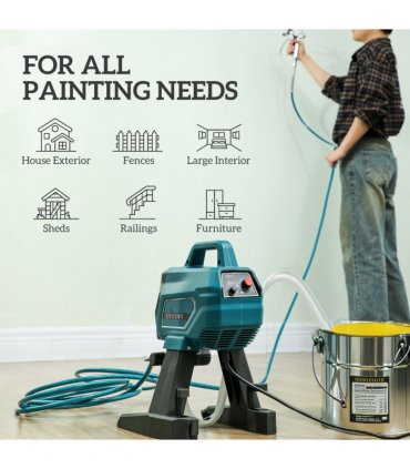 HOMCOM Airless Paint Sprayer, Wall Spray Gun for DIY Painting, 200 Bar