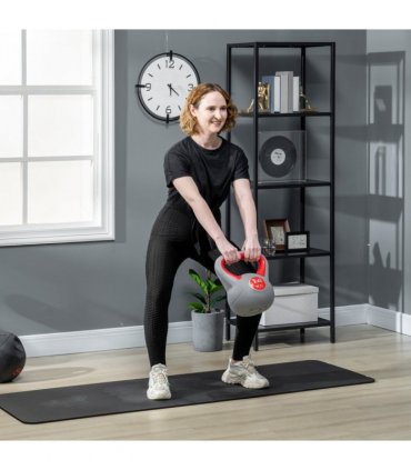 SPORTNOW 14kg Kettle Bell with Handle for Home Gym, Red and Grey