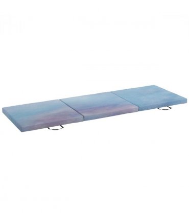 HOMCOM 6FT Foldable Gymnastics Mat, Tri-Fold 2" Thick Crash Mat, Blue