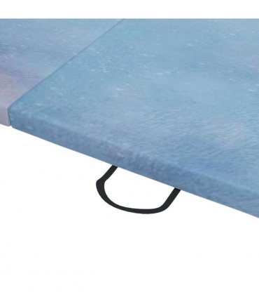 HOMCOM 6FT Foldable Gymnastics Mat, Tri-Fold 2" Thick Crash Mat, Blue