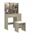 HOMCOM Dressing Table with Mirror and Stool, Makeup Desk for Bedroom
