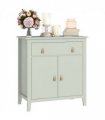 HOMCOM Sideboard with Drawer, Adjustable Shelf for Living Room, Light Green