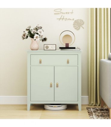 HOMCOM Sideboard with Drawer, Adjustable Shelf for Living Room, Light Green