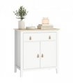 HOMCOM Sideboard with Drawer, Adjustable Shelf for Living Room, White