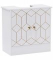 HOMCOM Bathroom Under Sink Cabinet for Basin with or without Pedestal White