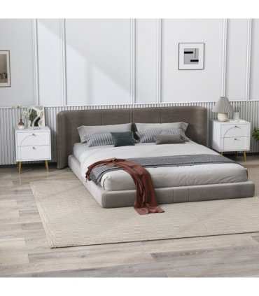 HOMCOM 2-Piece Bedside Tables Set with 2 Drawers for Bedroom, White