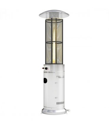 Outsunny 11 KW Gas Patio Heater, Propane Heater with Tip-Over Switch, Silver