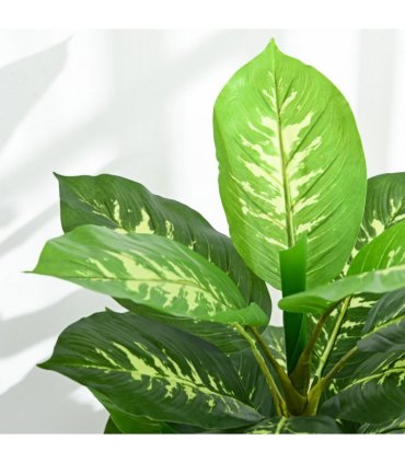 HOMCOM Artificial Evergreen Tree Fake Plant in Pot Indoor Outdoor Decor