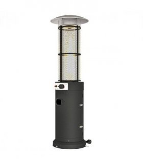 Outsunny 11 KW Gas Patio Heater, Propane Heater with Tip-Over Switch, Black