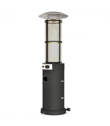 Outsunny 11 KW Gas Patio Heater, Propane Heater with Tip-Over Switch, Black