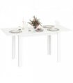 HOMCOM Extendable Dining Table, Seats 4-6 People, High Gloss White