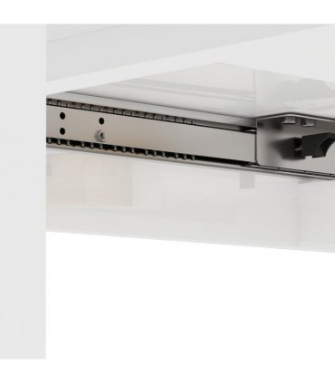 HOMCOM Extendable Dining Table, Seats 4-6 People, High Gloss White
