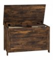HOMCOM Storage Chest with 2 Safety Hinges, Storage Bench for Living Room
