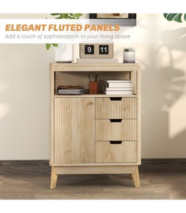 HOMCOM Modern Sideboard Storage Cabinet for Living Room Dining Room Bedroom