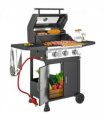Outsunny 3 Burner Propane Gas BBQ Grill with See-through Lid and Thermometer