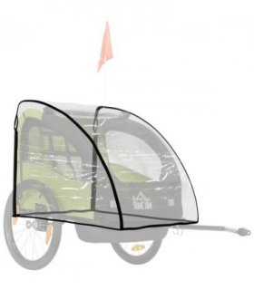HOMCOM Baby Bike Trailer Cover, Bicycle Trailer Storage Cover Anti Dust Rain
