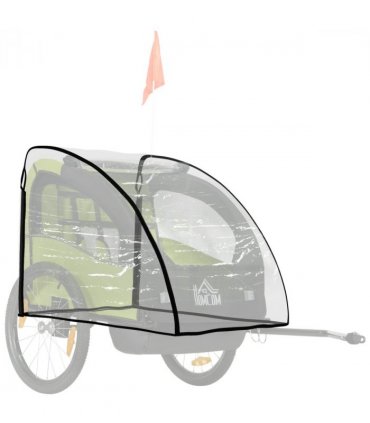 HOMCOM Baby Bike Trailer Cover, Bicycle Trailer Storage Cover Anti Dust Rain