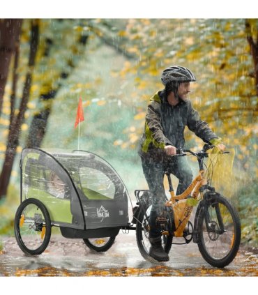 HOMCOM Baby Bike Trailer Cover, Bicycle Trailer Storage Cover Anti Dust Rain