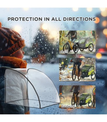 HOMCOM Baby Bike Trailer Cover, Bicycle Trailer Storage Cover Anti Dust Rain