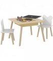AIYAPLAY 3-Piece Toddler Table and Chairs Set for Nursery, Playroom
