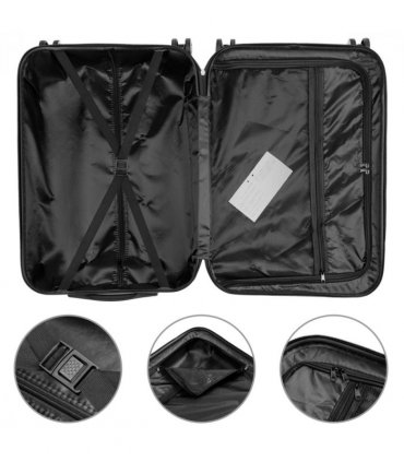 3 Pcs Suitcase Lightweight ABS Carry-on Hand Luggage 4 Spinner Wheels Trolley Case