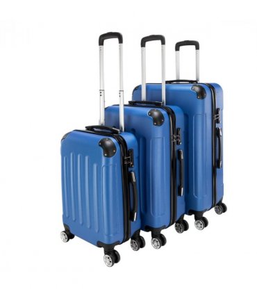 3 Pcs Suitcase Lightweight ABS Carry-on Hand Luggage 4 Spinner Wheels Trolley Case
