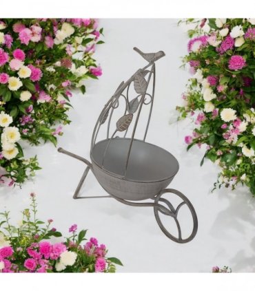 Durable and Rust-Resistant 36CM Metal Garden Planter – Elegant Outdoor Pot for Flowers, Herbs & Small Shrubs for Your Garden, Patio, or Balcony to Long-Lasting Use Any Outdoor Space (Cream)