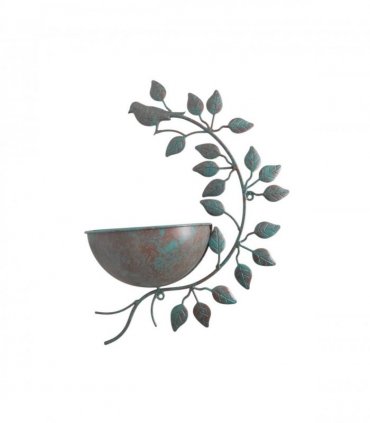 Durable and Rust-Resistant 42CM Metal Garden Planter – Elegant Outdoor Pot for Flowers, Herbs & Small Shrubs for Your Garden, Patio, or Balcony to Long-Lasting Use Any Outdoor Space (Green)