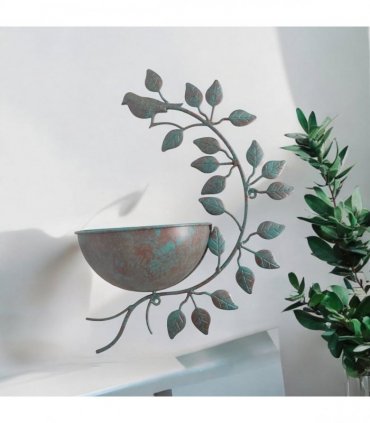 Durable and Rust-Resistant 42CM Metal Garden Planter – Elegant Outdoor Pot for Flowers, Herbs & Small Shrubs for Your Garden, Patio, or Balcony to Long-Lasting Use Any Outdoor Space (Green)