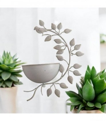 Durable and Rust-Resistant 42CM Metal Garden Planter – Elegant Outdoor Pot for Flowers, Herbs & Small Shrubs for Your Garden, Patio, or Balcony to Long-Lasting Use Any Outdoor Space (Cream)
