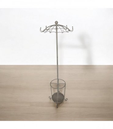 Elegant and Premium 172CM Metal Coat Stand & Umbrella Holder - Sturdy and Space-Saving Design with Multiple Hooks Storage for Coats, Hats, and Umbrellas for Home, Office, and Entryway (Cream)