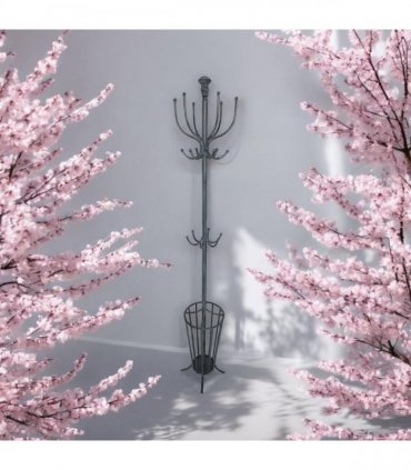AcaciaHome Elegant and Premium 175CM Metal Coat Stand and Umbrella Holder – Sturdy and Stylish Storage for Coats, Jackets, and Durable Umbrellas for Entryways, Hallways, and Offices (GREY)