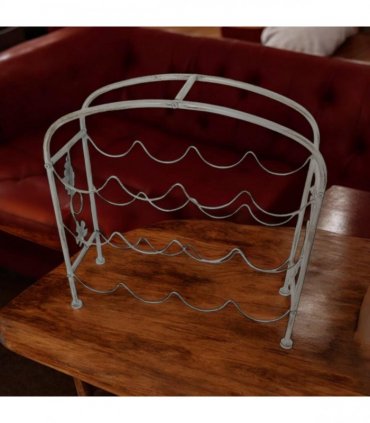 AcaciaHome Stylish and Elegant 40CM 12-Bottle Wine Holder – Sleek design complements modern and traditional spaces with Solid Wood Rack for Wine Storage for Bar, Office, and Living spaces (Cream)