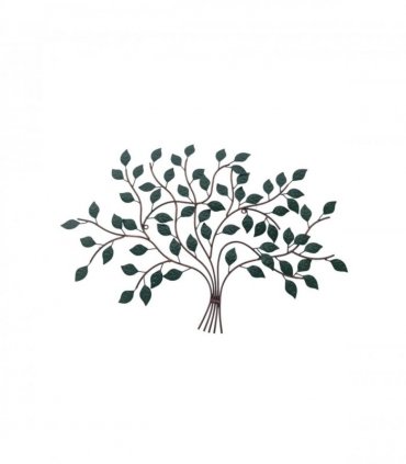 AcaciaHome Stylish and Elegant 55CM Tree of Life Wall Decor - Handcrafted Modern Metal Wall Hanging Symbolizing Renewal & Prosperity for Living Room, Bedroom, or Outdoor Patio Decoration (Green)