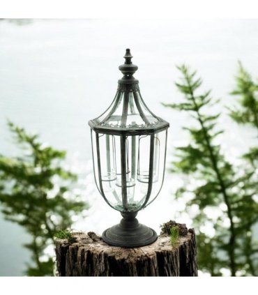 Durable and Stylish Metal Glass Candle Lantern – Antique-Inspired Holder with Decorative Shape, Perfect for Garden, Patio, or Home Décor, Functional and Durable Lighting Accent