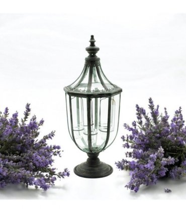 Durable and Stylish Metal Glass Candle Lantern – Antique-Inspired Holder with Decorative Shape, Perfect for Garden, Patio, or Home Décor, Functional and Durable Lighting Accent
