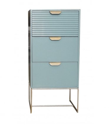 Contemporary and Stylish 64CM Wooden 3 Drawer Bedside Table - Compact Storage Solution with Smooth Sleek Design Wood Frame Drawer Slides for Easy Access to Home Essentials (Green)